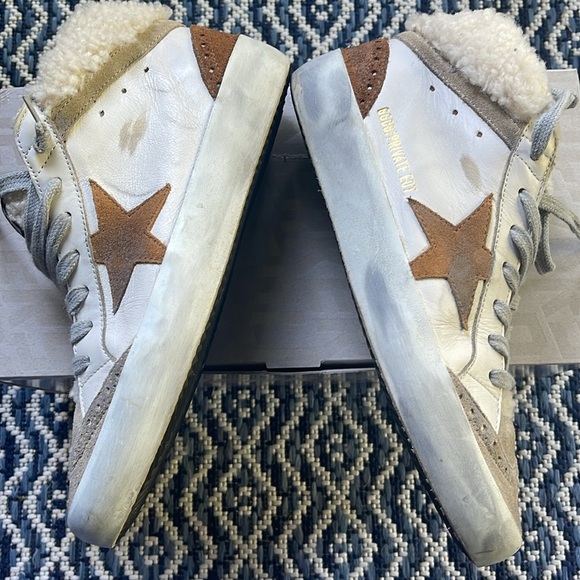 EUC Golden Goose Limited Edition (58 / 300) Mid-Star Leather & Shearling Sz 38 - Picture 9 of 16
